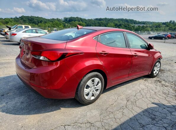 5NPDH4AE1GH687594 2016 HYUNDAI ELANTRA Red Rear right