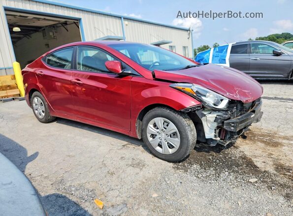 5NPDH4AE1GH687594 2016 HYUNDAI ELANTRA Red Front right
