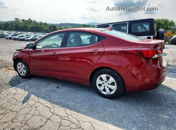 5NPDH4AE1GH687594 2016 HYUNDAI ELANTRA Red Rear left