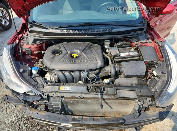 5NPDH4AE1GH687594 2016 HYUNDAI ELANTRA Red Rear interior view