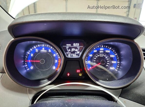 5NPDH4AE1GH693623 2016 HYUNDAI ELANTRA White Вид щитка приладів