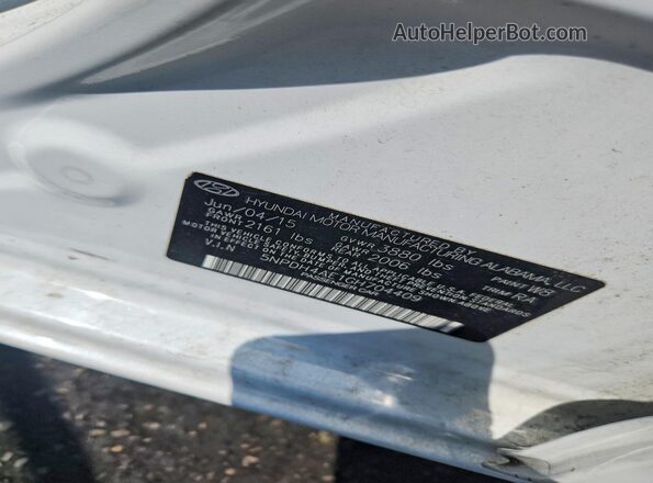 5NPDH4AE1GH704409 2016 HYUNDAI ELANTRA White Vista del compartimento del motor