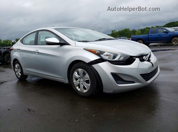 5NPDH4AE1GH738883 2016 HYUNDAI ELANTRA Серебряный Передняя правая четверть