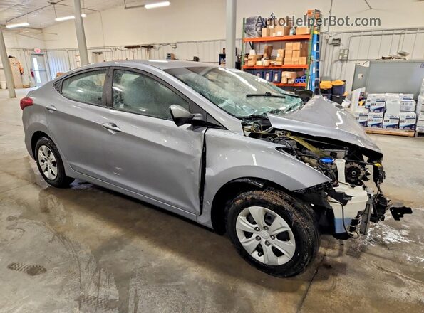 5NPDH4AE1GH740777 2016 HYUNDAI ELANTRA Серебряный Передняя правая четверть