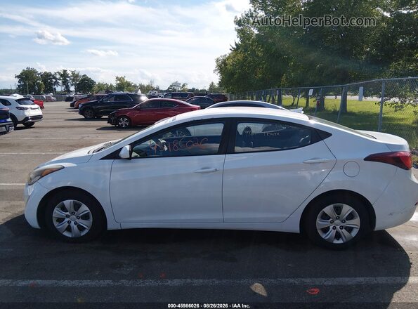 5NPDH4AE1GH752475 2016 HYUNDAI ELANTRA White წინა ხედი