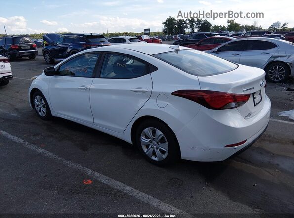 5NPDH4AE1GH752475 2016 HYUNDAI ELANTRA White უკანა მარცხენა