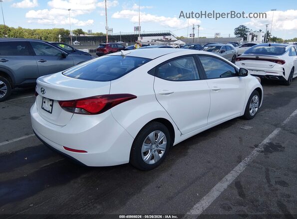 5NPDH4AE1GH752475 2016 HYUNDAI ELANTRA White უკანა მარჯვენა