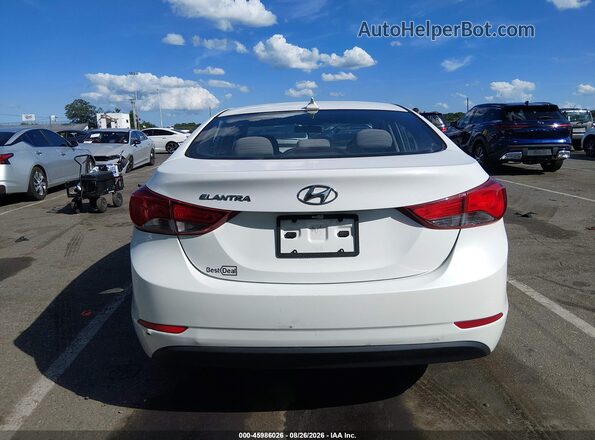 5NPDH4AE1GH752475 2016 HYUNDAI ELANTRA White ხელსაწყოთა პანელის ხედი