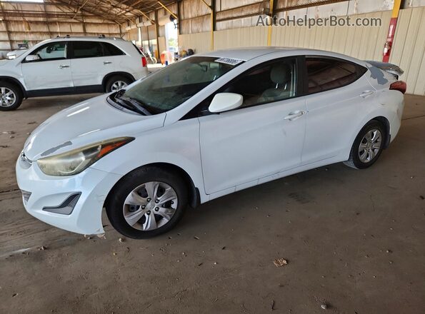 5NPDH4AE1GH757093 2016 HYUNDAI ELANTRA Белый Задняя левая четверть
