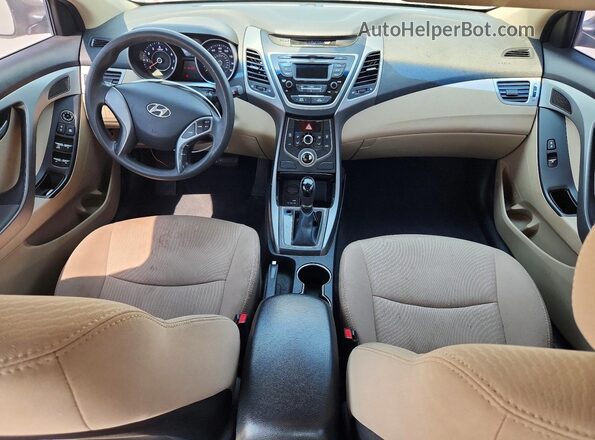 5NPDH4AE1GH768269 2016 HYUNDAI ELANTRA Tan Dashboard view