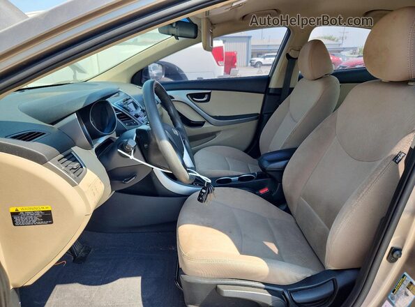 5NPDH4AE1GH768269 2016 HYUNDAI ELANTRA Tan Front interior view
