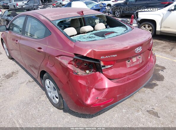 5NPDH4AE1GH780969 2016 HYUNDAI ELANTRA Red წინა ხედი