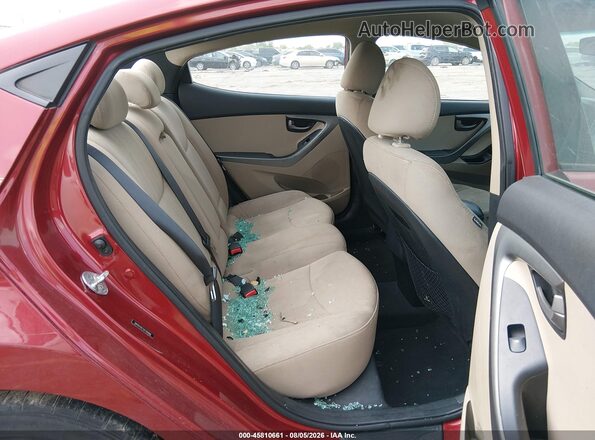 5NPDH4AE1GH780969 2016 HYUNDAI ELANTRA Red VIN კოდის სტიკერის ხედი