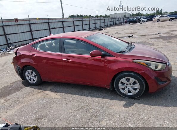 5NPDH4AE1GH780969 2016 HYUNDAI ELANTRA Red სალონის 360-გრადუსიანი ხედი