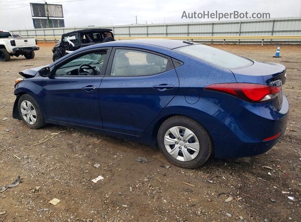 5NPDH4AE1GH789297 2016 HYUNDAI ELANTRA Blue Հետևի ձախ