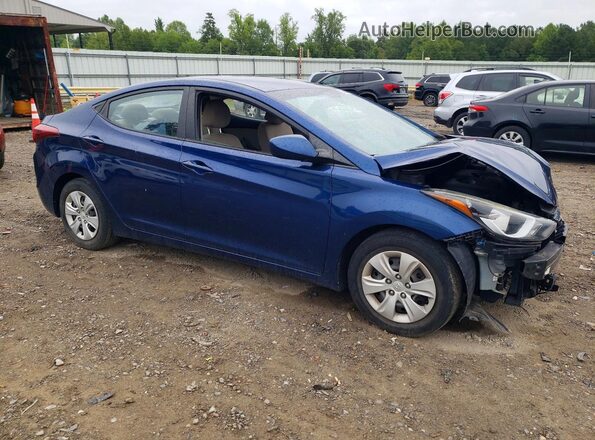 5NPDH4AE1GH789297 2016 HYUNDAI ELANTRA Blue Առջևի աջ