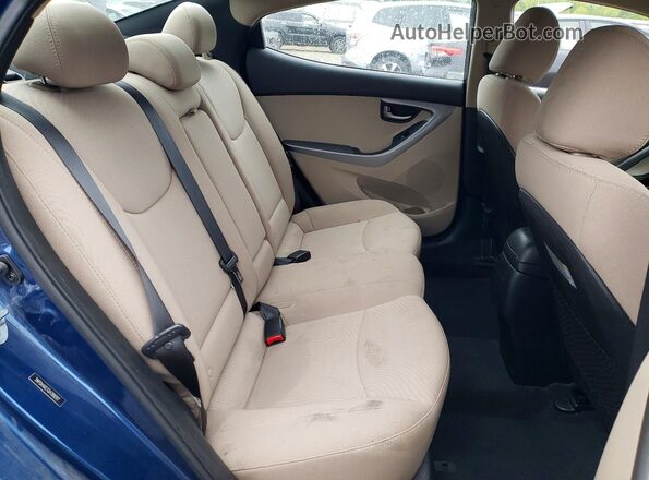 5NPDH4AE1GH789297 2016 HYUNDAI ELANTRA Blue Հետևի նստատեղերի տեսք