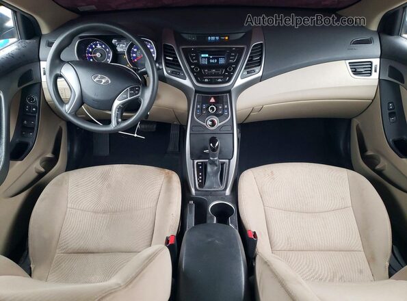 5NPDH4AE1GH789297 2016 HYUNDAI ELANTRA Blue Առջևի վահանակի տեսք