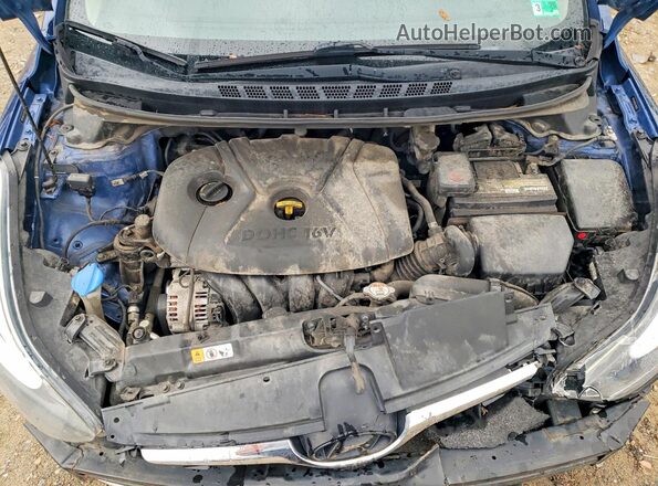 5NPDH4AE1GH789297 2016 HYUNDAI ELANTRA Blue Սալոնի հետևի տեսք