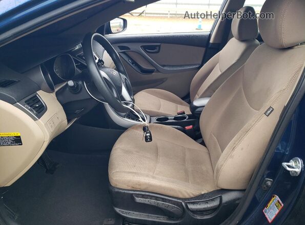 5NPDH4AE1GH789297 2016 HYUNDAI ELANTRA Blue Սալոնի դիմացի տեսք
