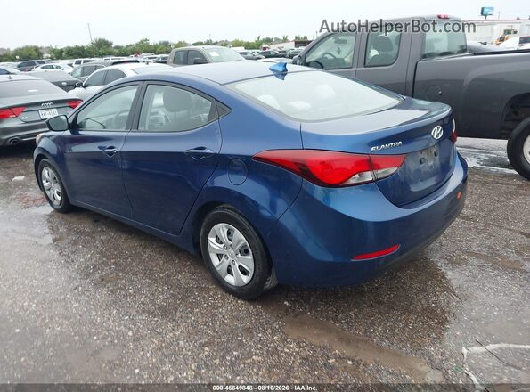 5NPDH4AE1GH789722 2016 HYUNDAI ELANTRA Синий Задняя левая четверть