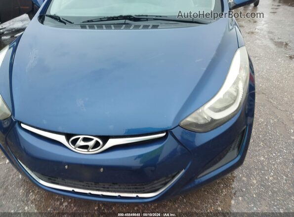 5NPDH4AE1GH789722 2016 HYUNDAI ELANTRA Синий Вид спереди