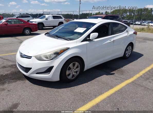 5NPDH4AE1GH792037 2016 HYUNDAI ELANTRA White Առջևի ձախ երեք քառորդ տեսարան