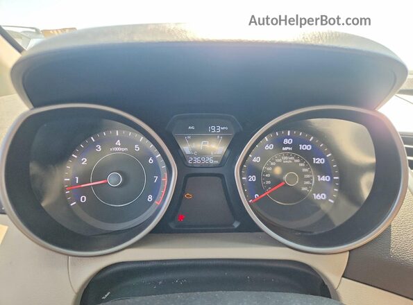 5NPDH4AE1GH792846 2016 HYUNDAI ELANTRA Black Вид щитка приладів
