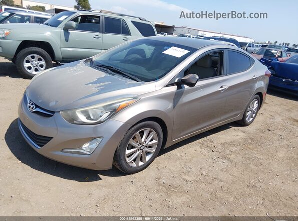 5NPDH4AE2GH656693 2016 HYUNDAI ELANTRA Brown Front left
