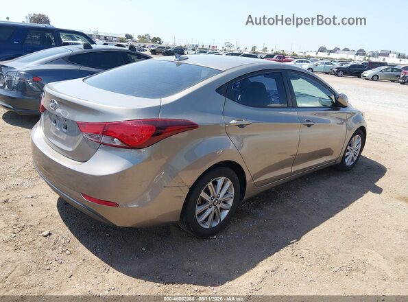 5NPDH4AE2GH656693 2016 HYUNDAI ELANTRA Brown Rear right