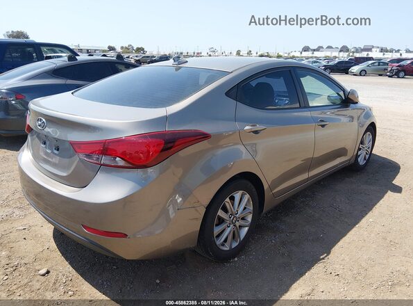 5NPDH4AE2GH656693 2016 HYUNDAI ELANTRA Brown Front view