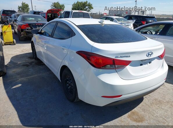 5NPDH4AE2GH675616 2016 HYUNDAI ELANTRA White Rear left
