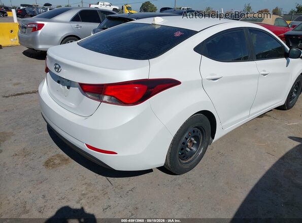 5NPDH4AE2GH675616 2016 HYUNDAI ELANTRA White Rear right