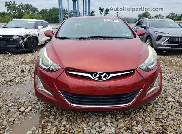 5NPDH4AE2GH683022 2016 HYUNDAI ELANTRA Burgundy Вид спереду