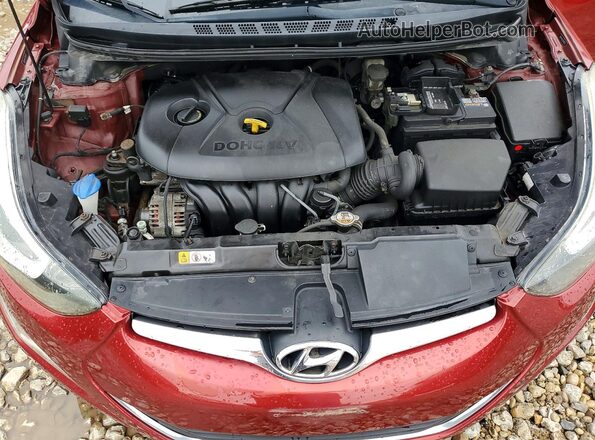 5NPDH4AE2GH683022 2016 HYUNDAI ELANTRA Burgundy Вид задньої частини салону