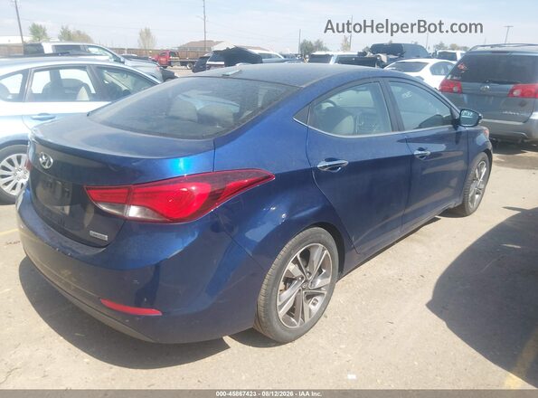 5NPDH4AE2GH714883 2016 HYUNDAI ELANTRA Blue Задня права чверть
