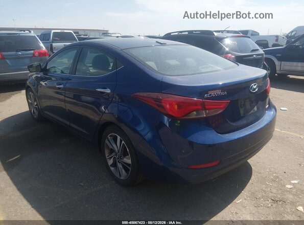 5NPDH4AE2GH714883 2016 HYUNDAI ELANTRA Blue Задня ліва чверть