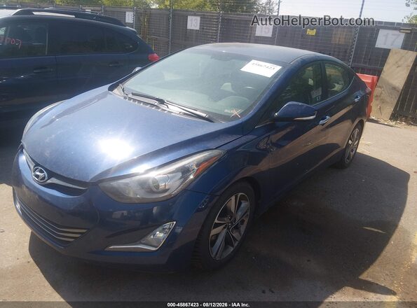 5NPDH4AE2GH714883 2016 HYUNDAI ELANTRA Blue Передня ліва чверть