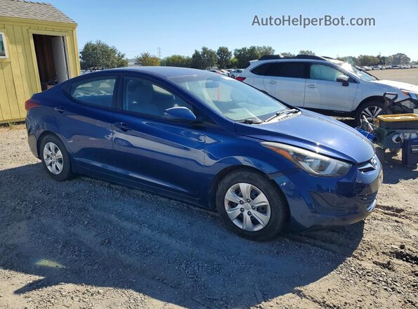 5NPDH4AE2GH715869 2016 HYUNDAI ELANTRA Blue Przód prawy