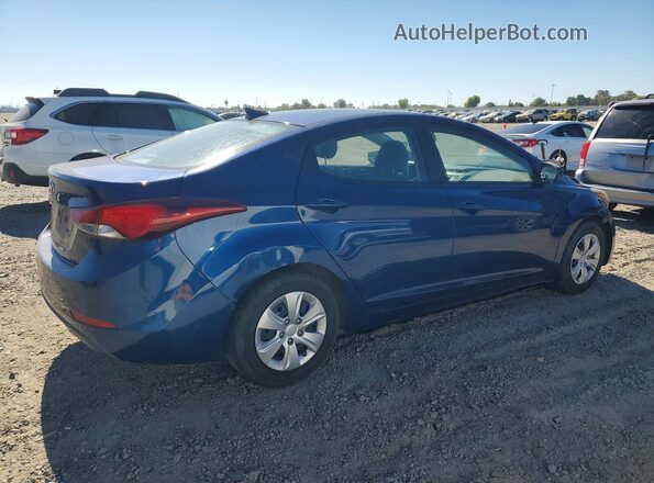 5NPDH4AE2GH715869 2016 HYUNDAI ELANTRA Blue Tył prawy