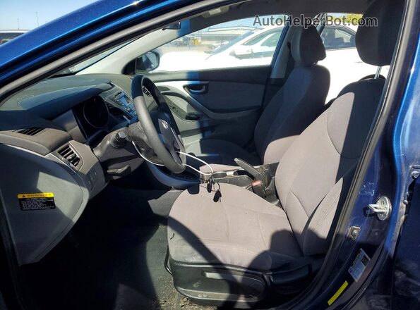 5NPDH4AE2GH715869 2016 HYUNDAI ELANTRA Blue Widok wnętrza z przodu