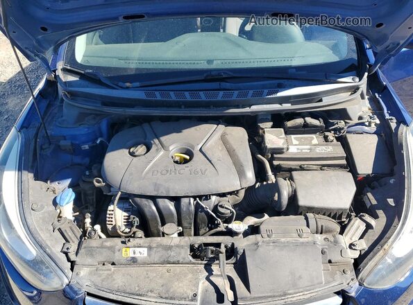 5NPDH4AE2GH715869 2016 HYUNDAI ELANTRA Blue Widok wnętrza z tyłu