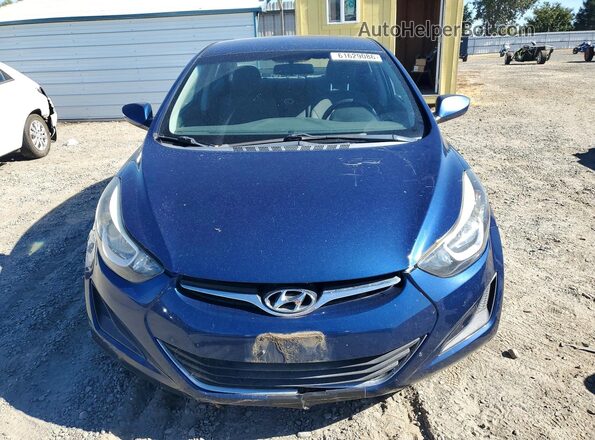 5NPDH4AE2GH715869 2016 HYUNDAI ELANTRA Blue Widok z przodu
