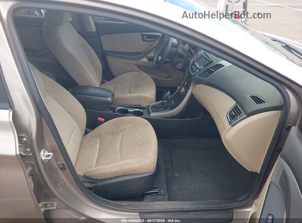 5NPDH4AE2GH741307 2016 HYUNDAI ELANTRA Коричневый Вид салона спереди