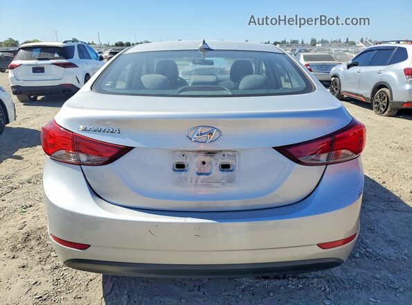 5NPDH4AE2GH751707 2016 HYUNDAI ELANTRA Silver Rear view