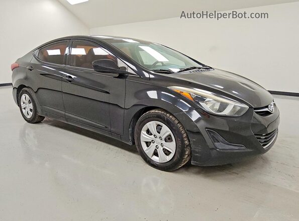 5NPDH4AE2GH785453 2016 HYUNDAI ELANTRA Black Front right