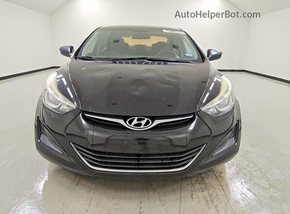 5NPDH4AE2GH785453 2016 HYUNDAI ELANTRA Black Front view