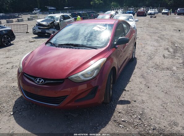 5NPDH4AE2GH795738 2016 HYUNDAI ELANTRA Red Vista tres cuartos delantera izquierda