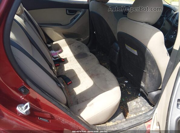 5NPDH4AE2GH795738 2016 HYUNDAI ELANTRA Red Vista de la etiqueta del VIN