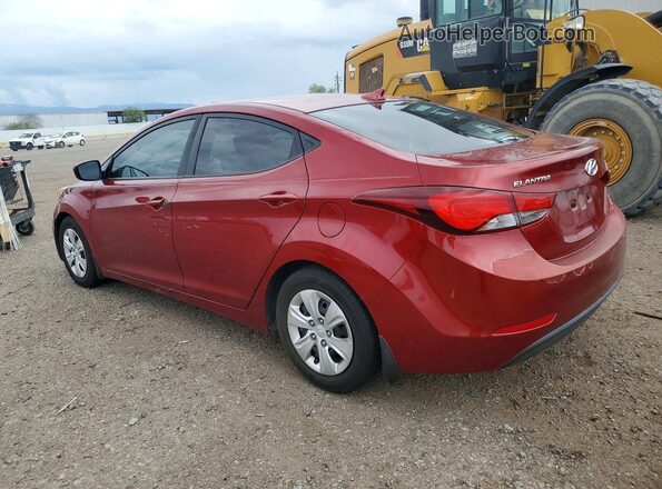 5NPDH4AE3GH667511 2016 HYUNDAI ELANTRA Red Rear left